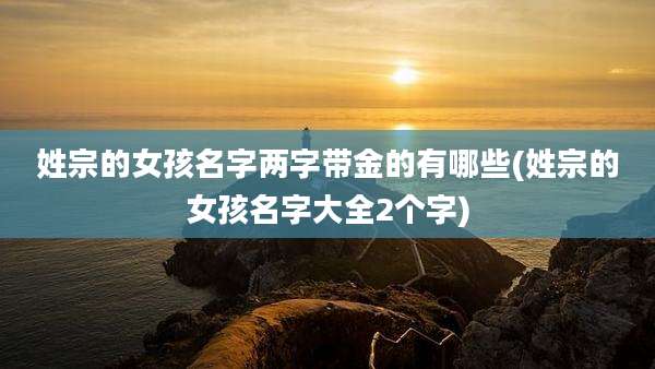 姓宗的女孩名字两字带金的有哪些(姓宗的女孩名字大全2个字)
