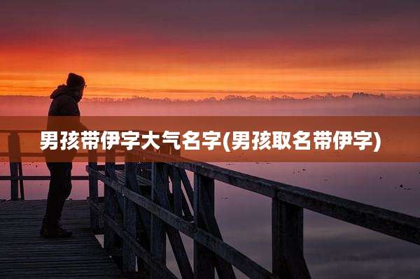 男孩带伊字大气名字(男孩取名带伊字)