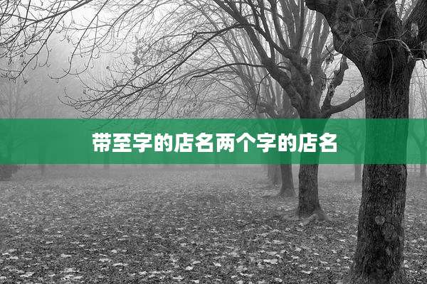 带至字的店名两个字的店名