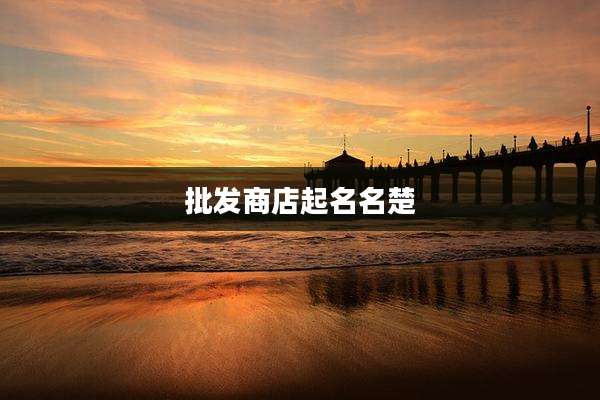 批发商店起名名楚