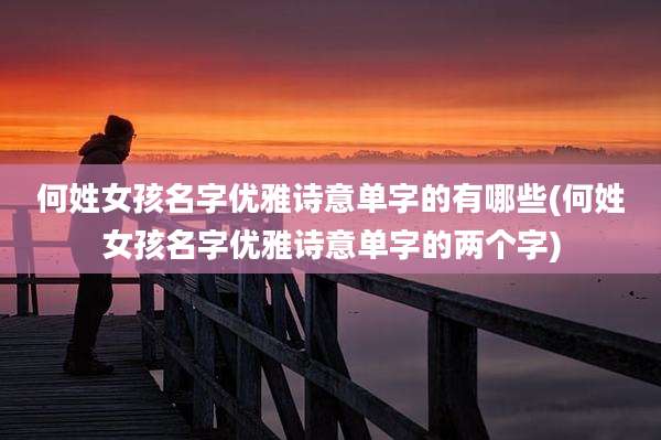 何姓女孩名字优雅诗意单字的有哪些(何姓女孩名字优雅诗意单字的两个字)