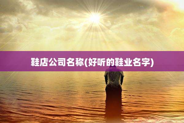 鞋店公司名称(好听的鞋业名字)