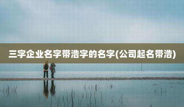 三字企业名字带浩字的名字(公司起名带浩)