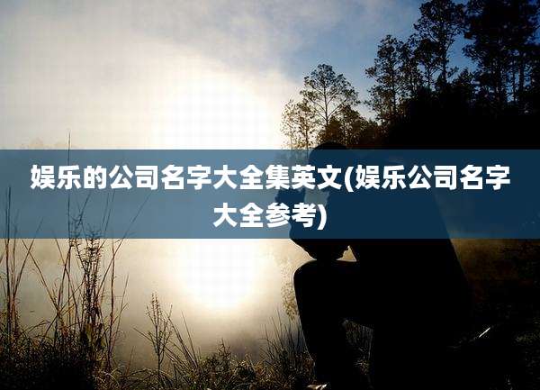 娱乐的公司名字大全集英文(娱乐公司名字大全参考)