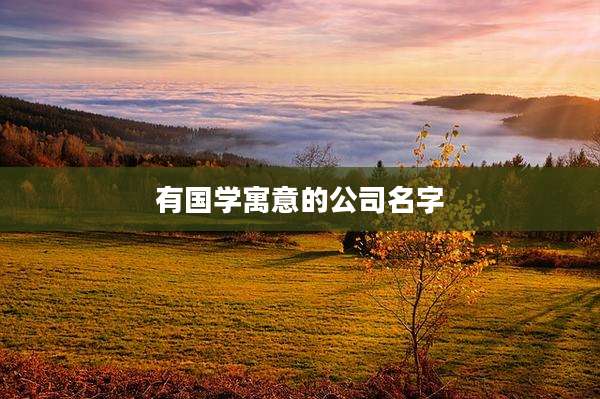 有国学寓意的公司名字