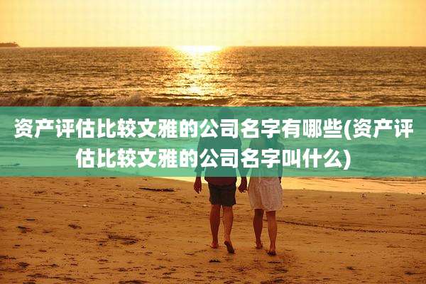 资产评估比较文雅的公司名字有哪些(资产评估比较文雅的公司名字叫什么)