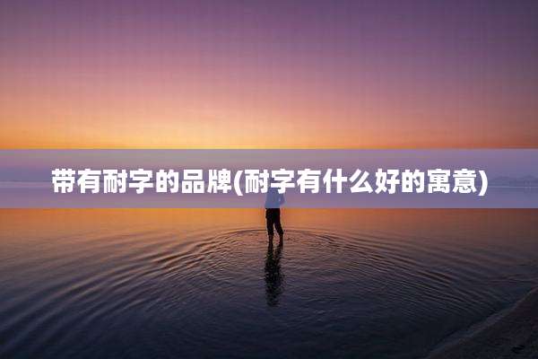 带有耐字的品牌(耐字有什么好的寓意)
