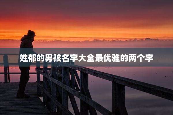 姓郁的男孩名字大全最优雅的两个字