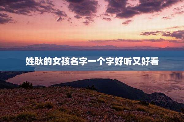 姓耿的女孩名字一个字好听又好看