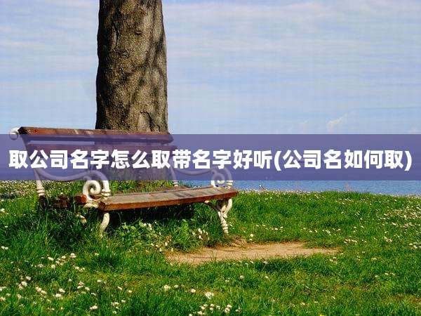 取公司名字怎么取带名字好听(公司名如何取)