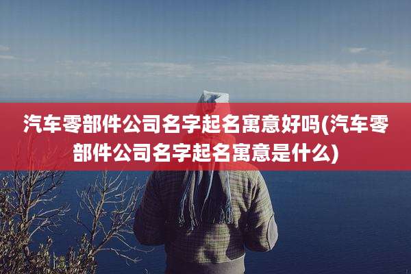 汽车零部件公司名字起名寓意好吗(汽车零部件公司名字起名寓意是什么)