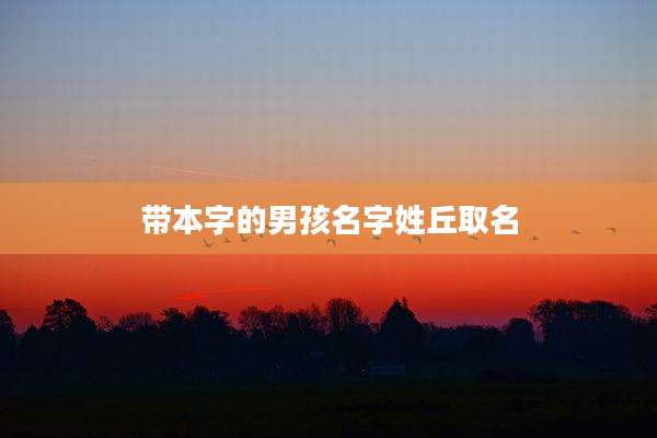 带本字的男孩名字姓丘取名