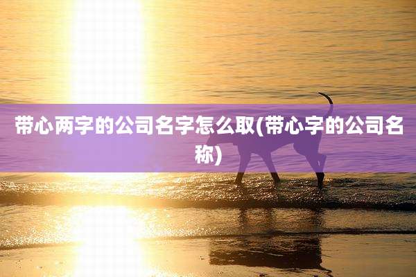 带心两字的公司名字怎么取(带心字的公司名称)