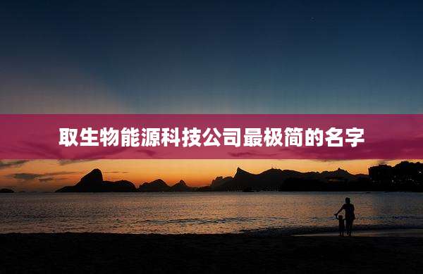 取生物能源科技公司最极简的名字