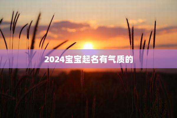 2024宝宝起名有气质的