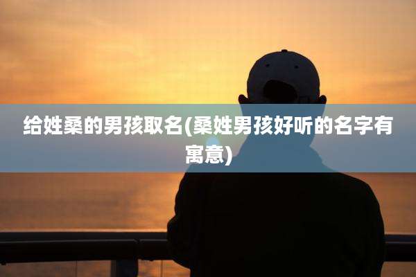 给姓桑的男孩取名(桑姓男孩好听的名字有寓意)