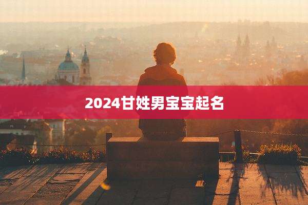 2024甘姓男宝宝起名