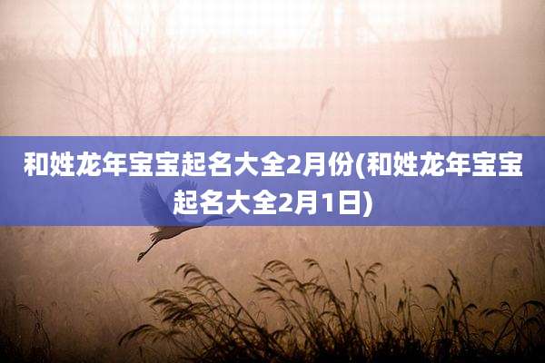 和姓龙年宝宝起名大全2月份(和姓龙年宝宝起名大全2月1日)