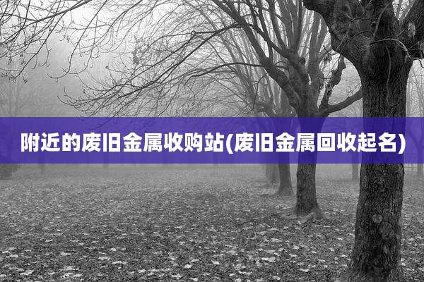 附近的废旧金属收购站(废旧金属回收起名)