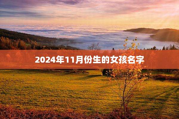 2024年11月份生的女孩名字