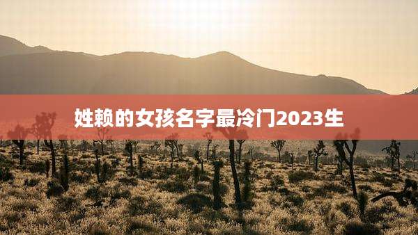 姓赖的女孩名字最冷门2023生