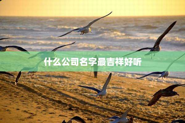 什么公司名字最吉祥好听