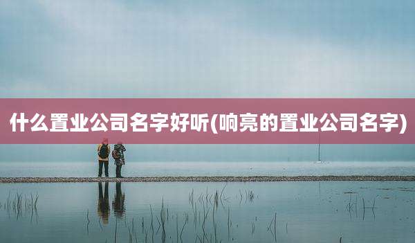 什么置业公司名字好听(响亮的置业公司名字)