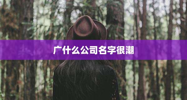 广什么公司名字很潮
