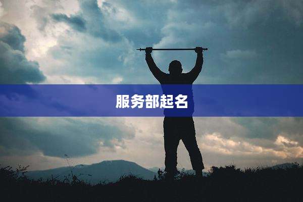 服务部起名