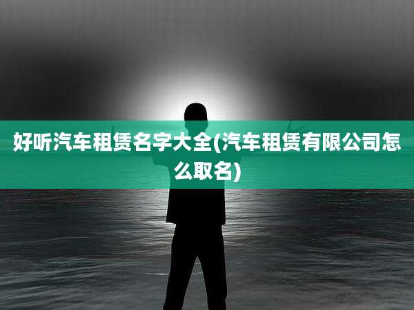 好听汽车租赁名字大全(汽车租赁有限公司怎么取名)