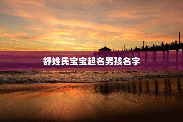 舒姓氏宝宝起名男孩名字