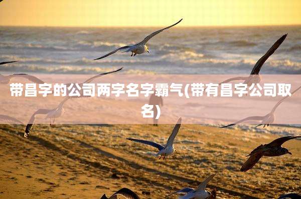 带昌字的公司两字名字霸气(带有昌字公司取名)