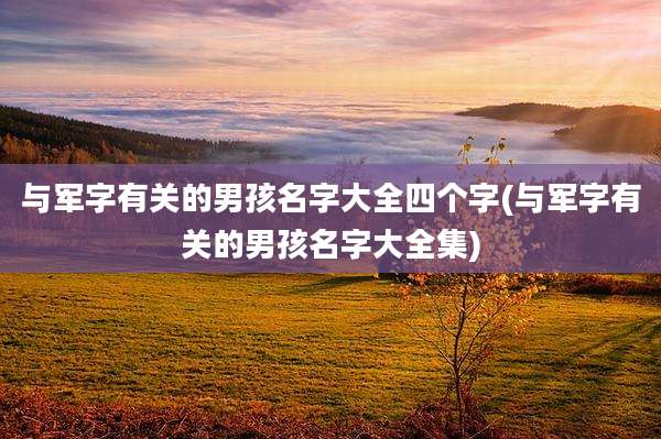 与军字有关的男孩名字大全四个字(与军字有关的男孩名字大全集)