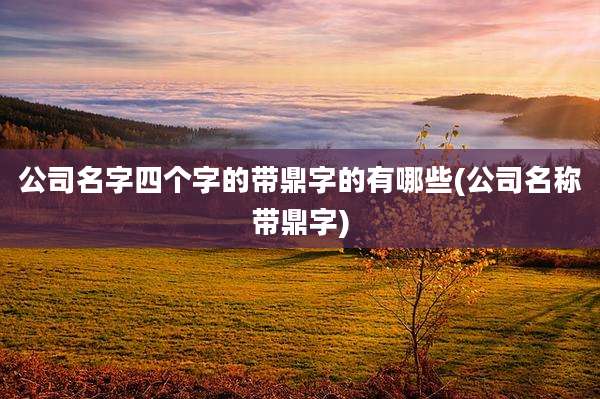 公司名字四个字的带鼎字的有哪些(公司名称带鼎字)
