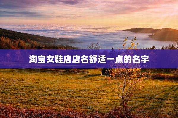 淘宝女鞋店店名舒适一点的名字