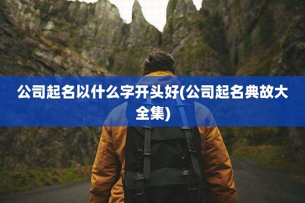 公司起名以什么字开头好(公司起名典故大全集)