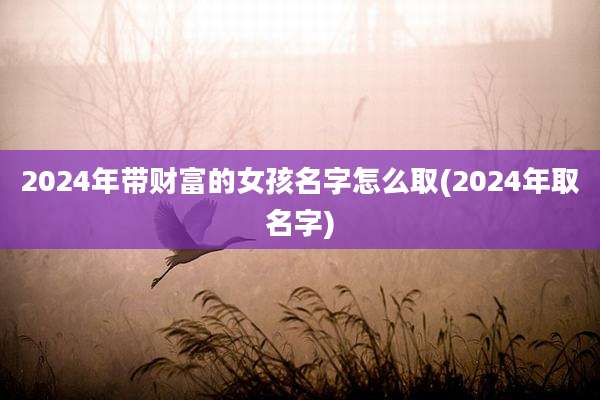 2024年带财富的女孩名字怎么取(2024年取名字)