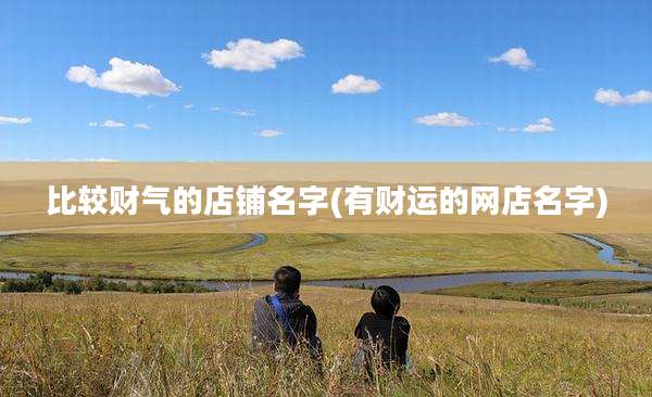 比较财气的店铺名字(有财运的网店名字)