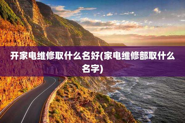 开家电维修取什么名好(家电维修部取什么名字)