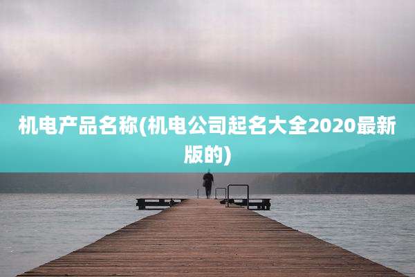 机电产品名称(机电公司起名大全2020最新版的)