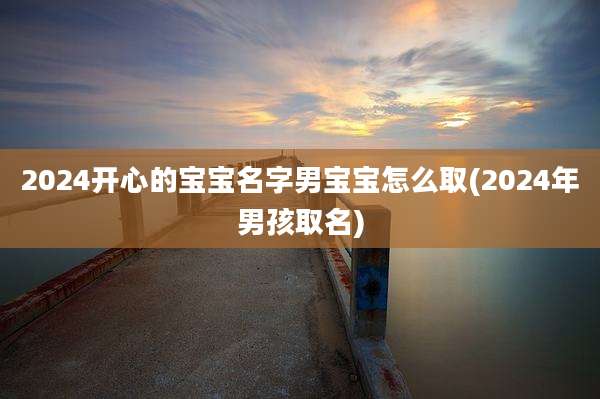 2024开心的宝宝名字男宝宝怎么取(2024年男孩取名)