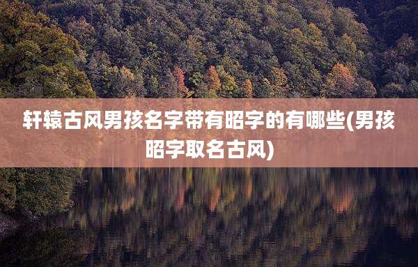 轩辕古风男孩名字带有昭字的有哪些(男孩昭字取名古风)