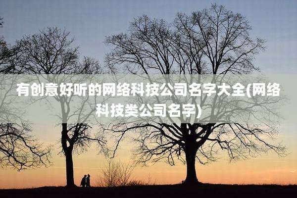 有创意好听的网络科技公司名字大全(网络科技类公司名字)