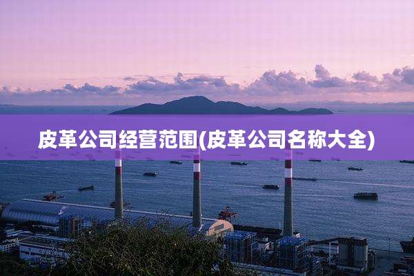皮革公司经营范围(皮革公司名称大全)