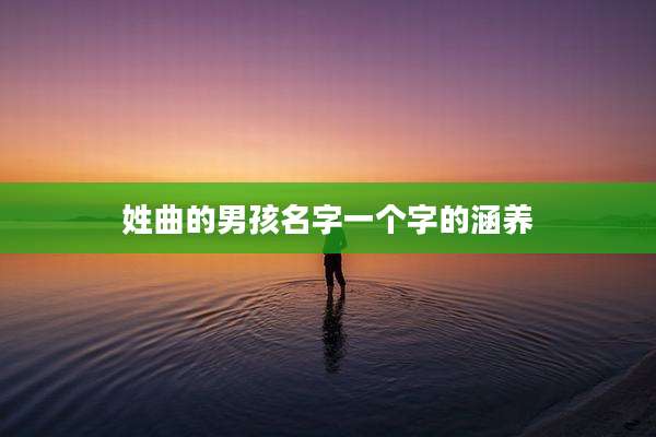 姓曲的男孩名字一个字的涵养