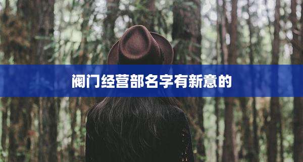 阀门经营部名字有新意的