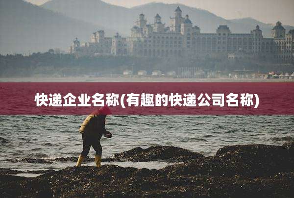 快递企业名称(有趣的快递公司名称)