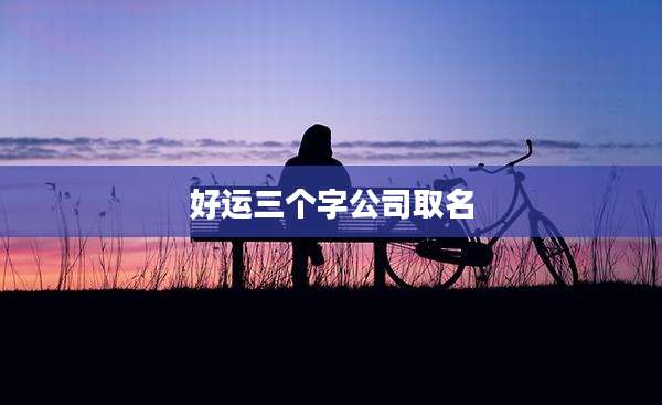 好运三个字公司取名