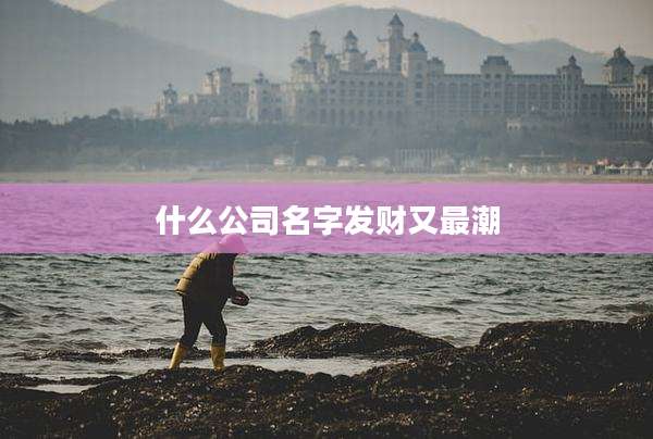 什么公司名字发财又最潮