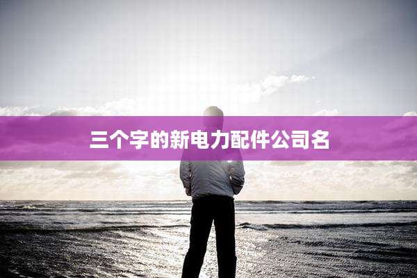 三个字的新电力配件公司名